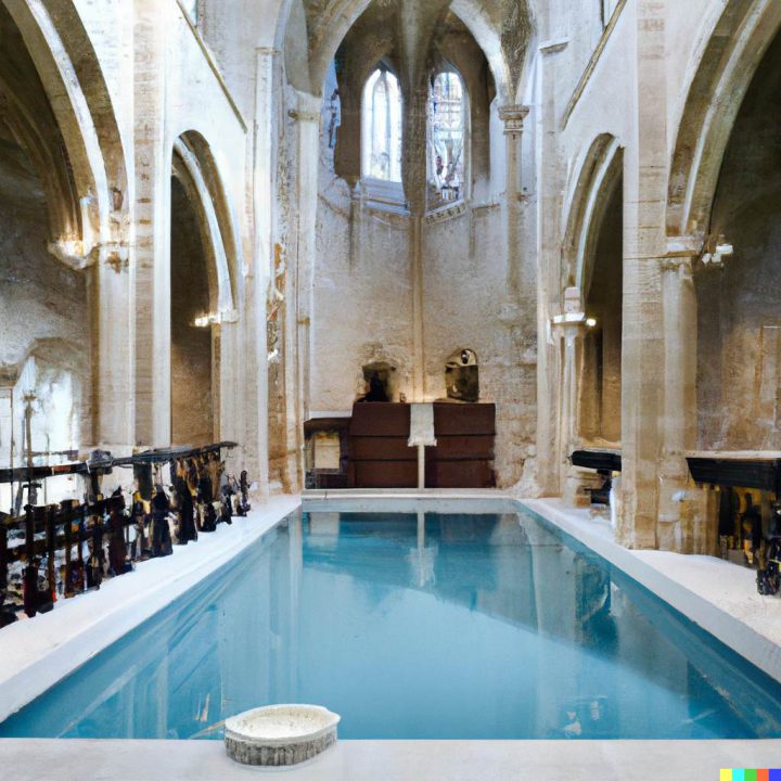 Foto de catedral con piscina de Sebastián Errazuriz