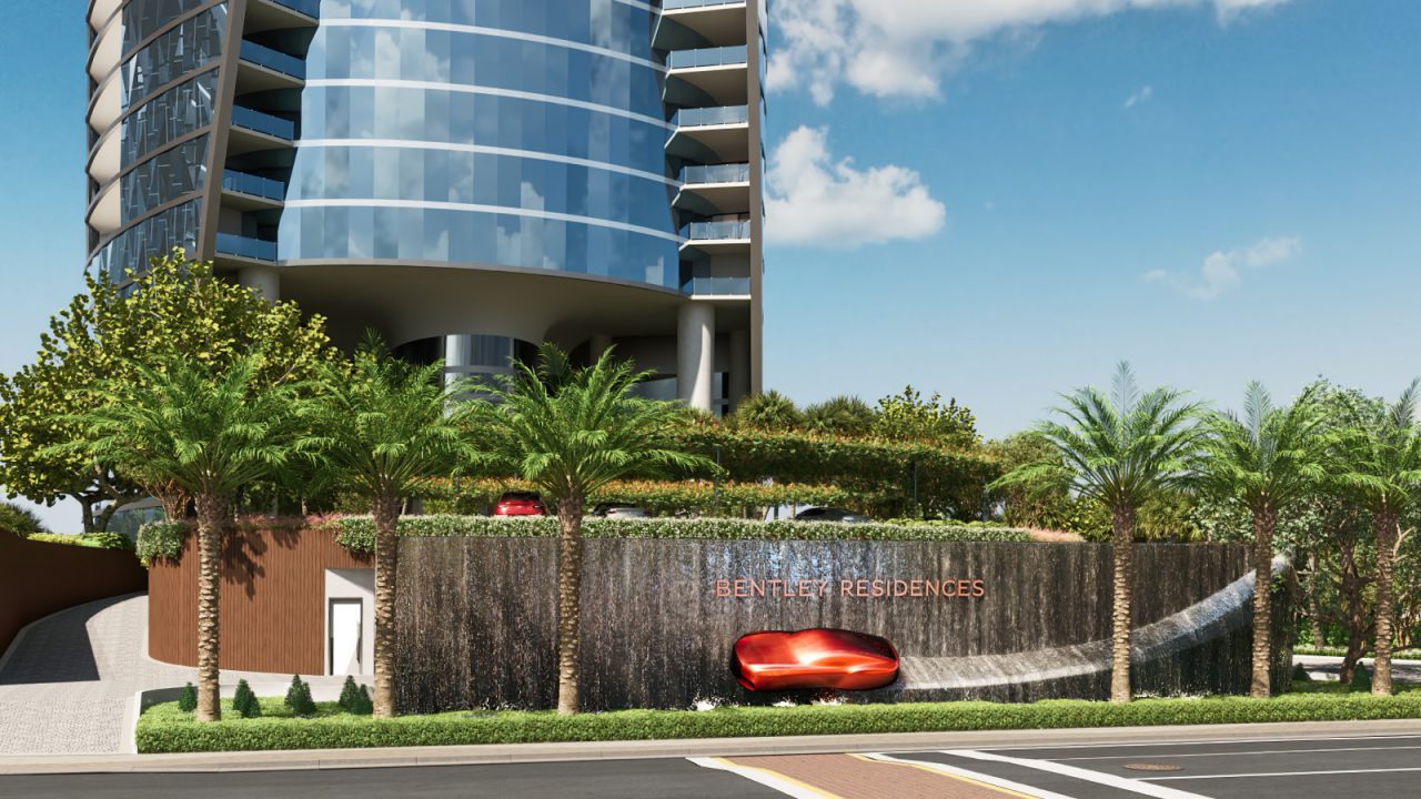 Foto maqueta de torre Bentley Residences de Miami 