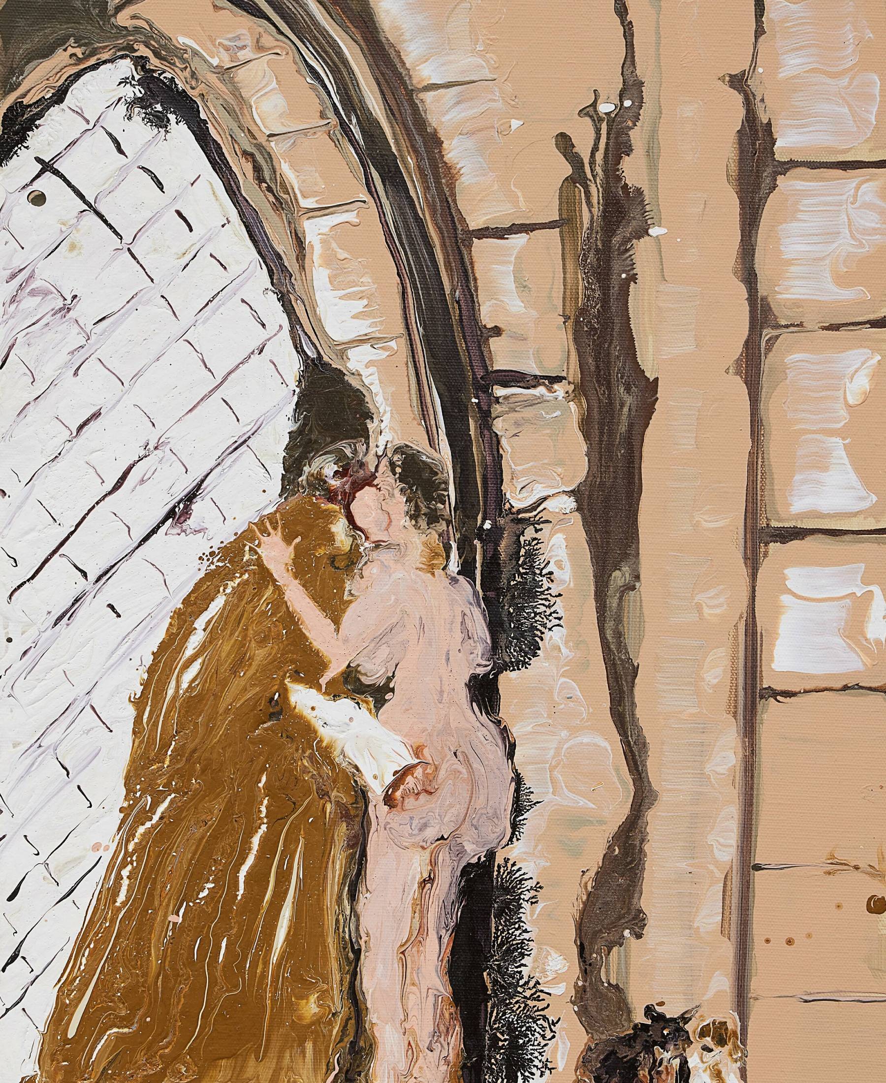 'Kissing by the window' por Genieve Figgis (2015). Acrílico sobre lienzo - Según Robert Pattinson: 