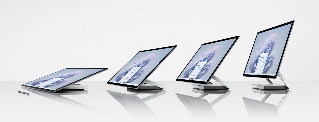 Foto pantallas plegables de Surface Studio 2+ de Microsoft