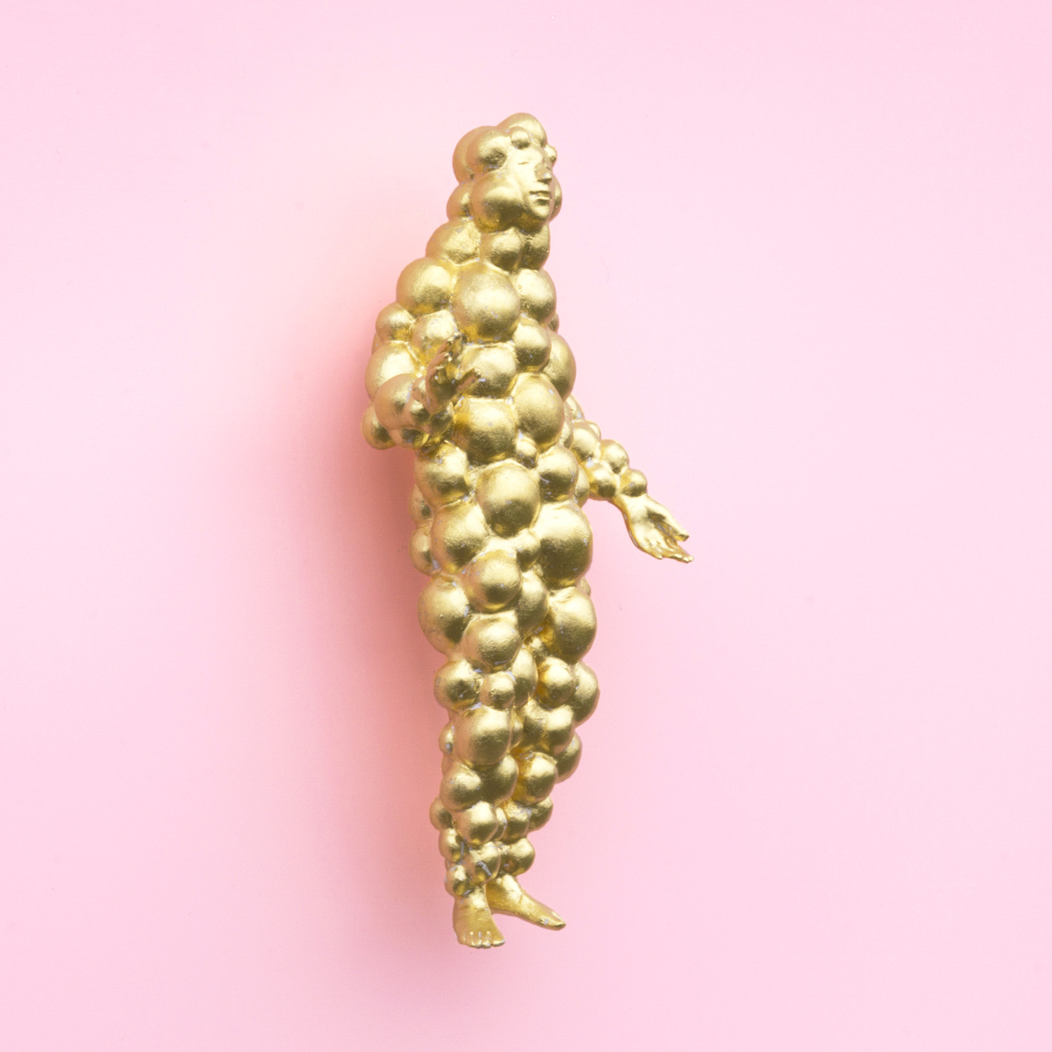 'En el oro confiamos', escultura número 94. Hecha en pan de oro. Altura: 16 cm. Precio: 850 euros. - imagen 1