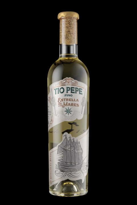 Foto botella Tío Pepe fino Estrella de los Mares