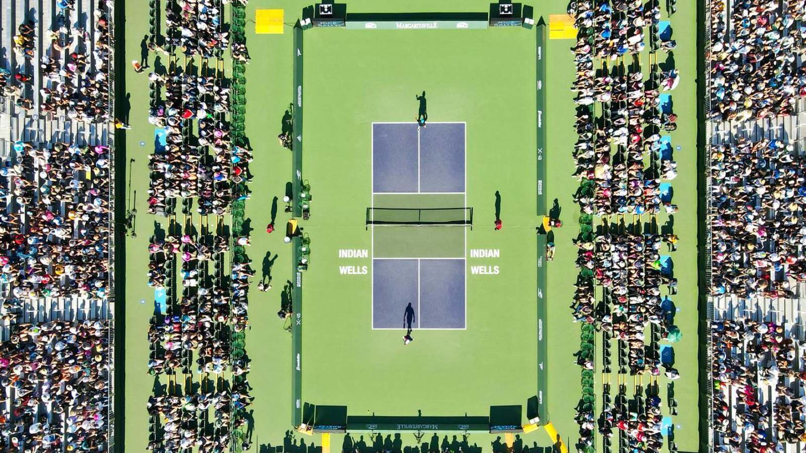 1) Imagen del Campeonato Nacional 2022 de pickleball de Estados Unidos en el Indian Wells Tennis Garden.